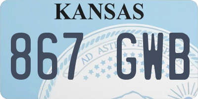 KS license plate 867GWB