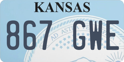 KS license plate 867GWE
