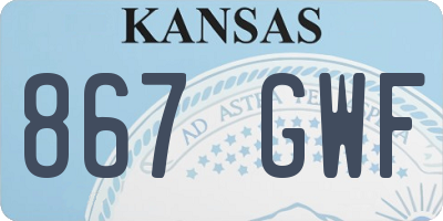 KS license plate 867GWF
