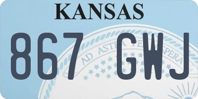 KS license plate 867GWJ