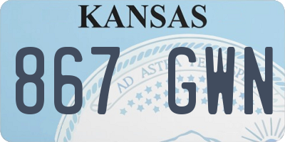 KS license plate 867GWN