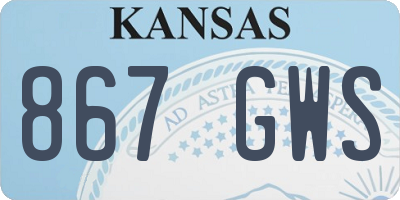 KS license plate 867GWS