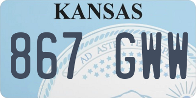 KS license plate 867GWW