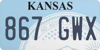 KS license plate 867GWX