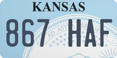 KS license plate 867HAF