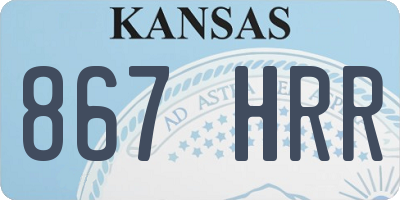 KS license plate 867HRR