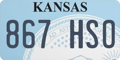 KS license plate 867HSO