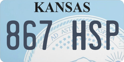 KS license plate 867HSP