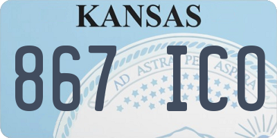 KS license plate 867ICO