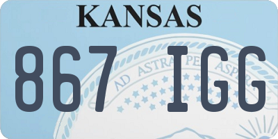 KS license plate 867IGG
