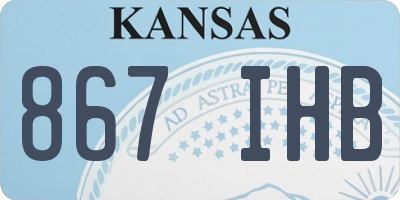 KS license plate 867IHB