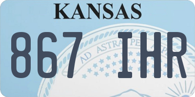 KS license plate 867IHR