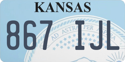 KS license plate 867IJL