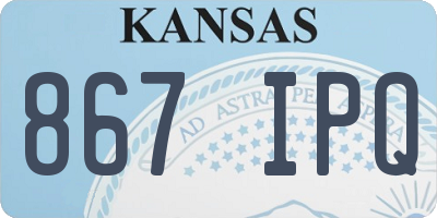KS license plate 867IPQ