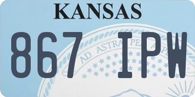 KS license plate 867IPW
