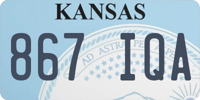 KS license plate 867IQA