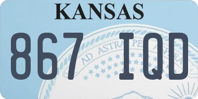 KS license plate 867IQD