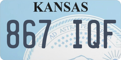 KS license plate 867IQF