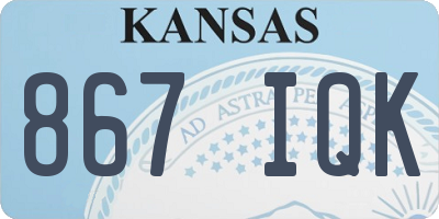 KS license plate 867IQK
