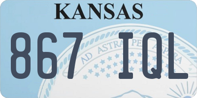 KS license plate 867IQL