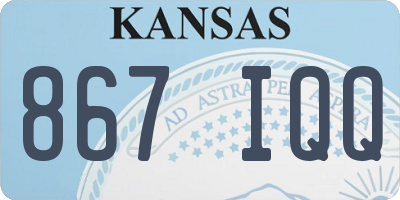 KS license plate 867IQQ