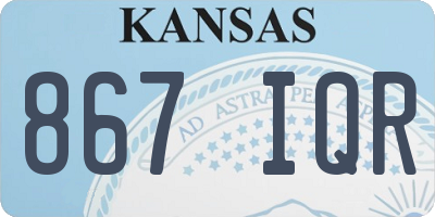 KS license plate 867IQR