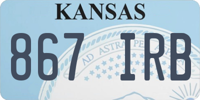 KS license plate 867IRB