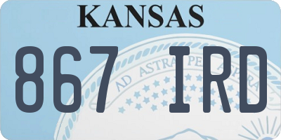 KS license plate 867IRD