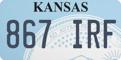 KS license plate 867IRF