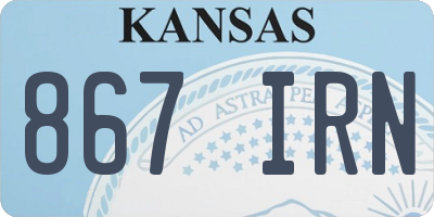 KS license plate 867IRN
