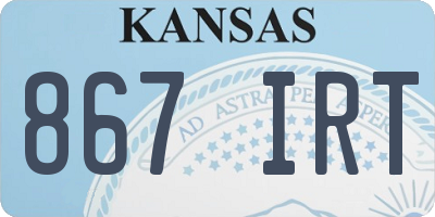 KS license plate 867IRT