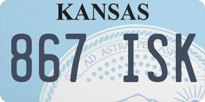 KS license plate 867ISK