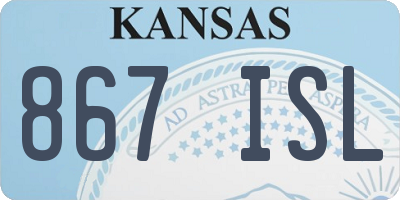 KS license plate 867ISL