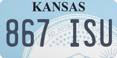 KS license plate 867ISU