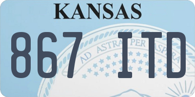 KS license plate 867ITD