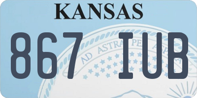 KS license plate 867IUB