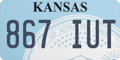 KS license plate 867IUT