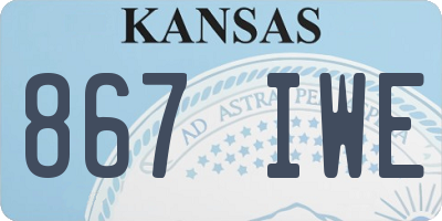 KS license plate 867IWE