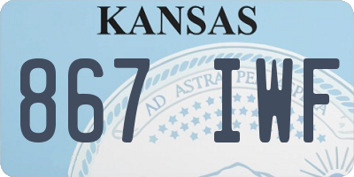 KS license plate 867IWF