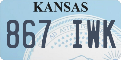 KS license plate 867IWK