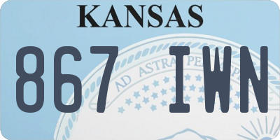 KS license plate 867IWN