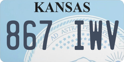 KS license plate 867IWV