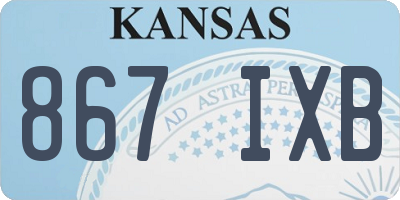 KS license plate 867IXB