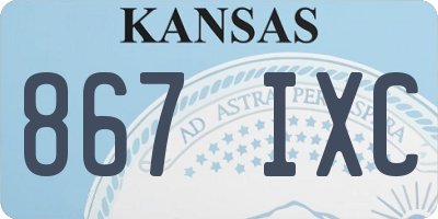 KS license plate 867IXC