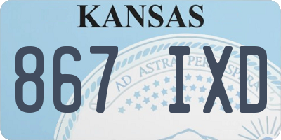 KS license plate 867IXD