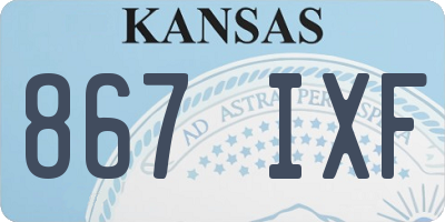 KS license plate 867IXF