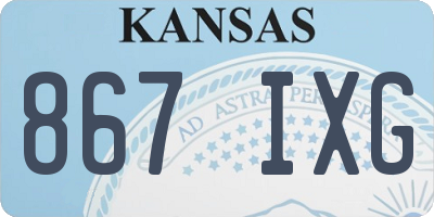 KS license plate 867IXG