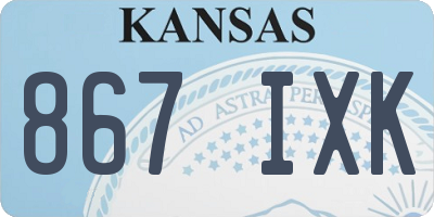 KS license plate 867IXK
