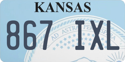 KS license plate 867IXL