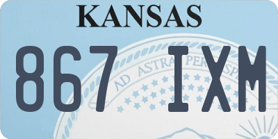 KS license plate 867IXM